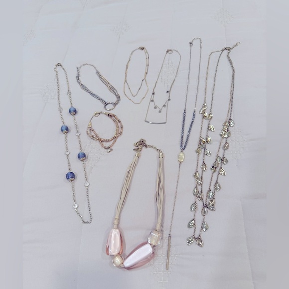 Jewelry - Lot of 8 pieces! Short, long, choker, and one very awesome bracelet.